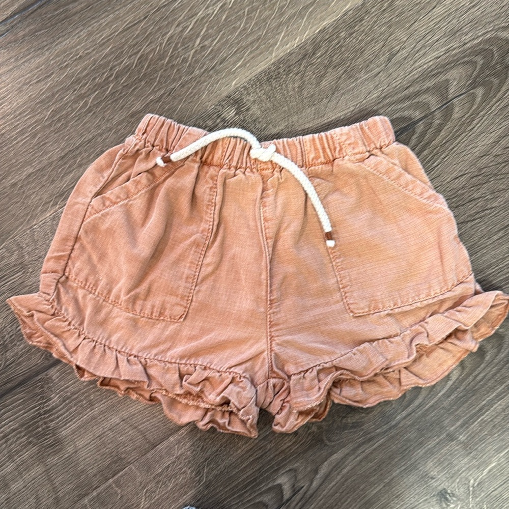 Zara Toddler Ruffle Tan Shorts 18-24M